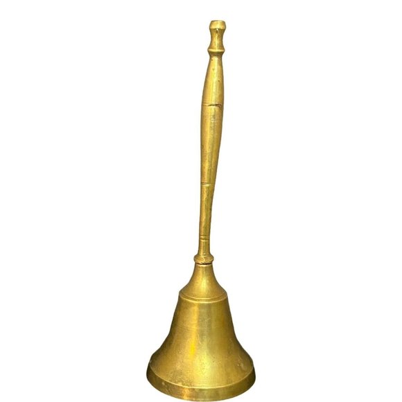Vintage Solid Brass Bell Hand Ringer Made In India - Picture 4 of 10